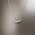 Vintage Zircon wisteria flower necklace