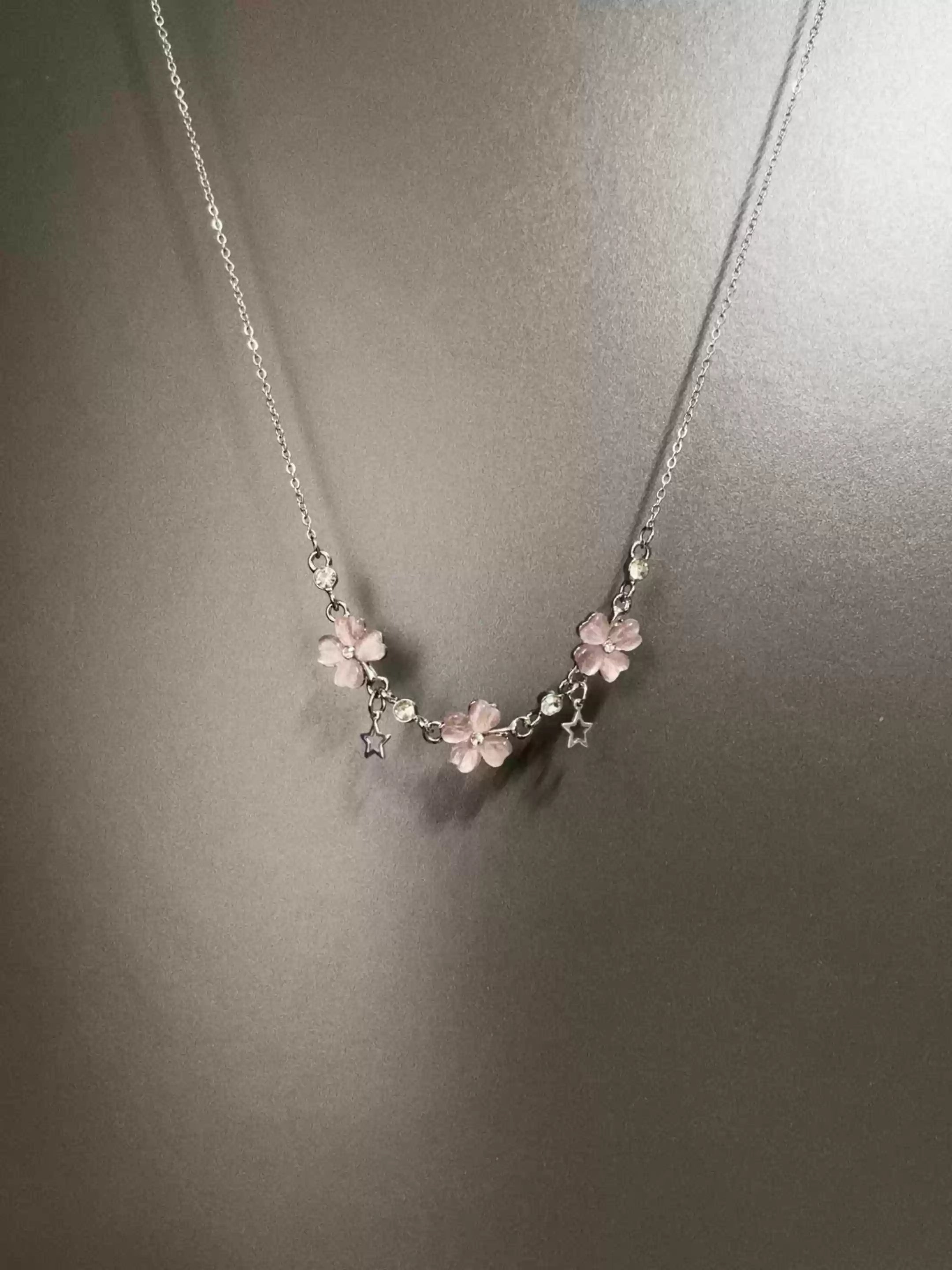 Vintage Four-leaf Clover Stars Necklace