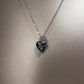 Vintage Black Gun Rose Necklace
