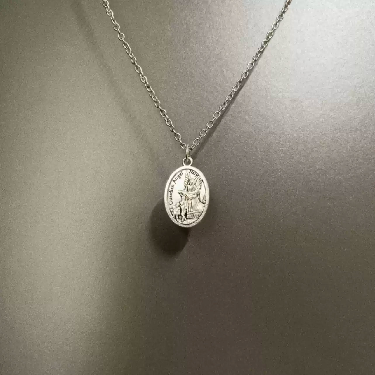 Vintage Guardian Angel Necklace