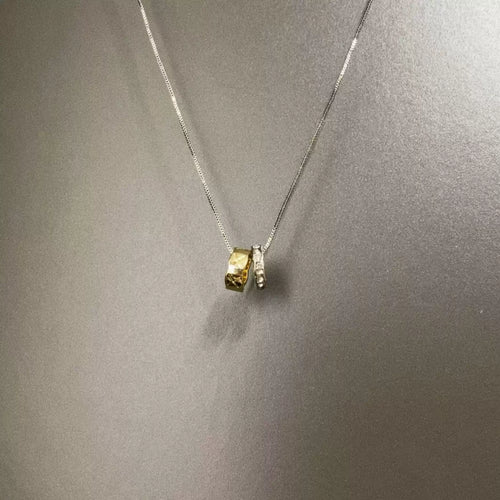 Vintage Closed Moon Twins Necklace