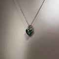 Vintage Black Gun Rose Necklace