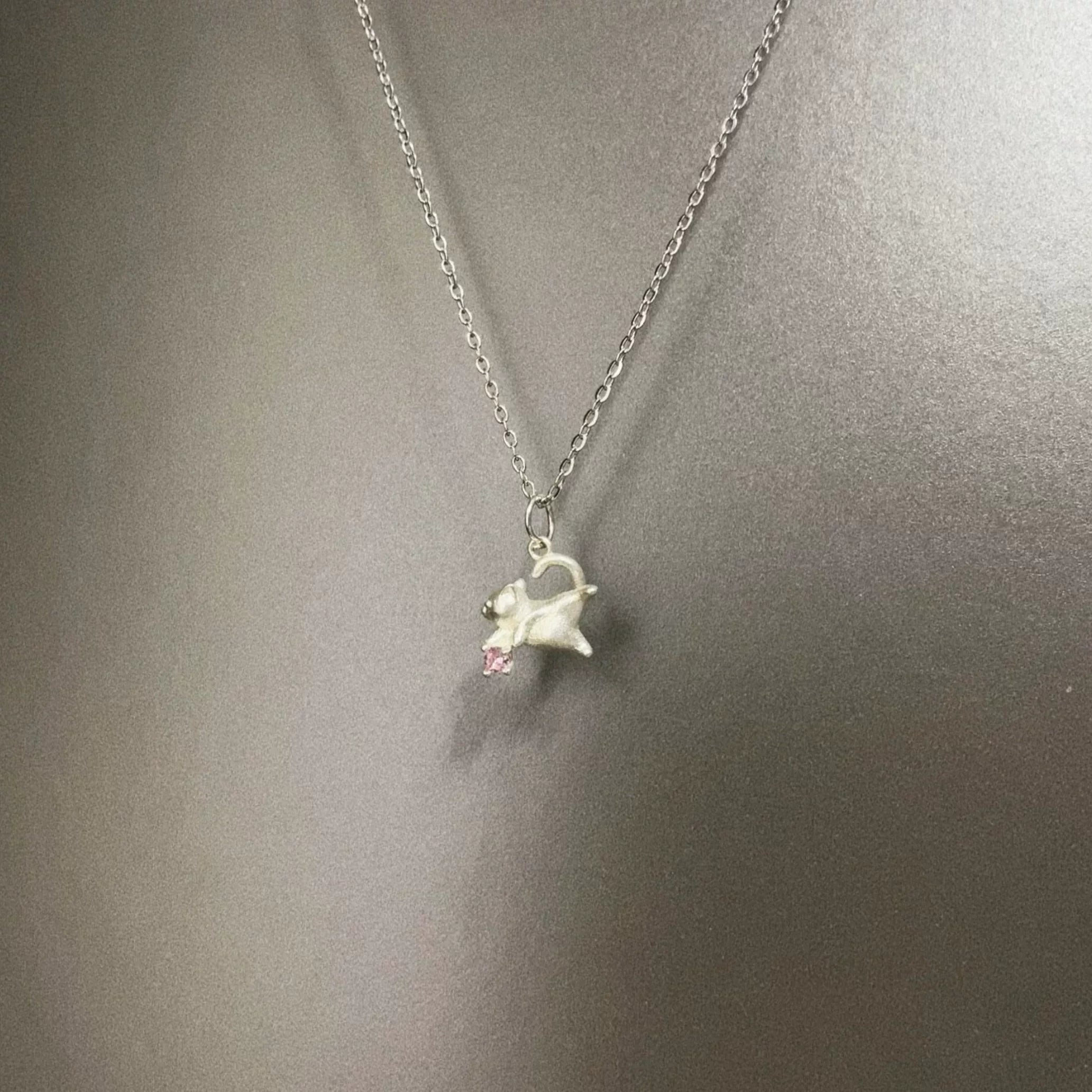 Vintage Happy Star Cat Necklace