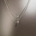 Vintage Galaxy Star Cross Necklace