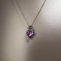 Vintage Black Gun Rose Necklace