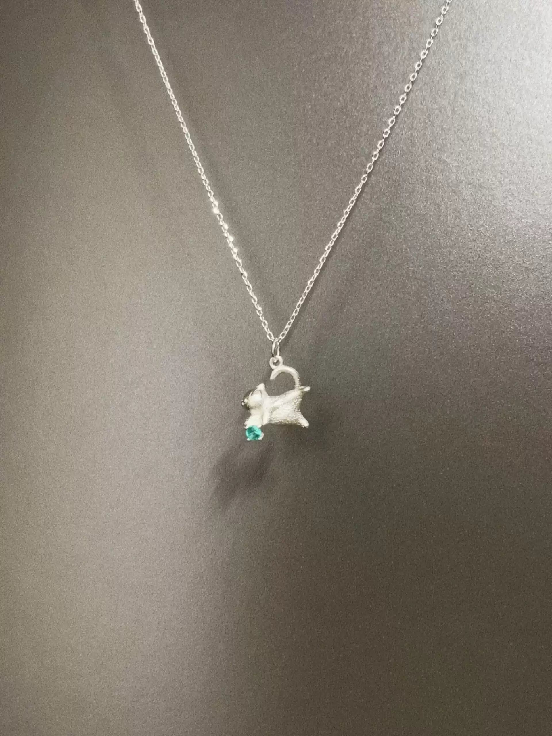 Vintage Happy Star Cat Necklace
